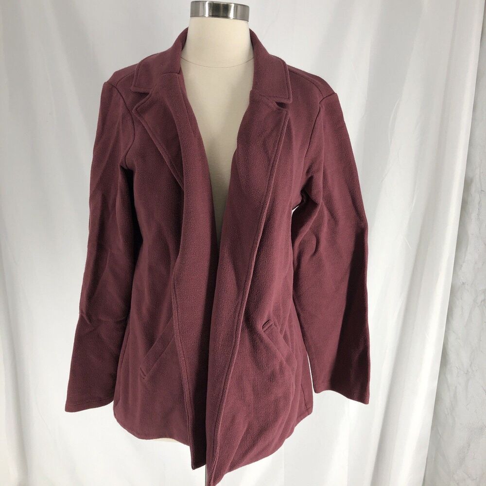 Matty M Women's Red Open Front Cardigan Long Sleeve XXL